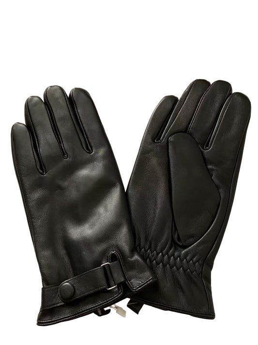 Svarta herrhandskar i lammskinn