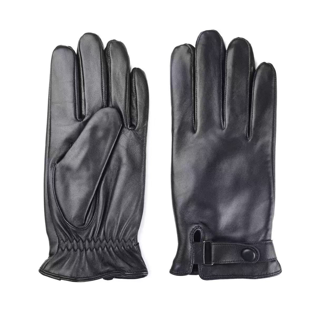 Svarta herrhandskar i lammskinn